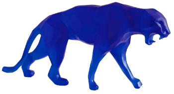 Daum animal sculpture wild blue panther orlinski richard Wild blue panther - Daum